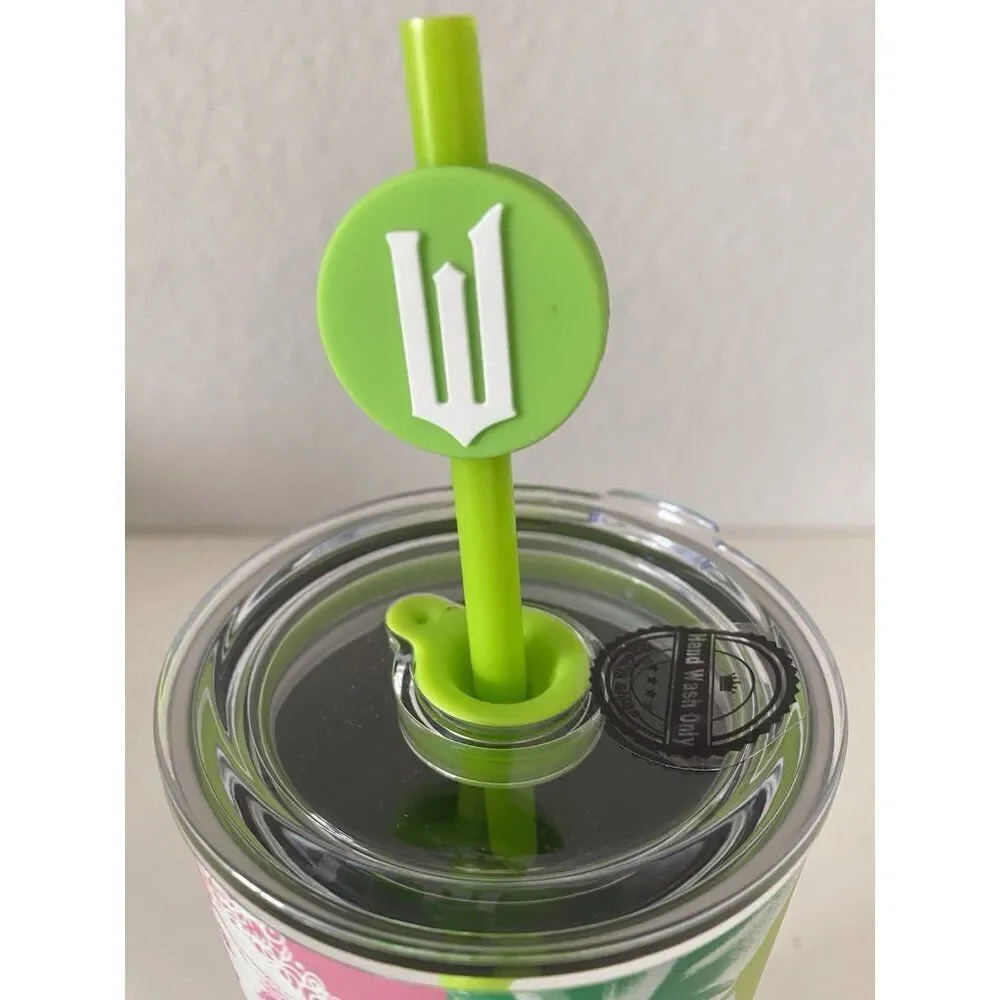 Universal Studios WICKED Elphaba And Glinda Metal Tumbler With Straw‎ NEW
